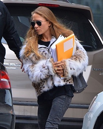 Mary-Kate Olsen Is Wearing a Rock Star Fur and Totally Owning It