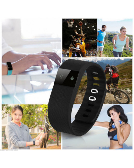 OLED Smart Bracelet Bluetooth Wristband Sports Watch Pedometer Calorie Tracking